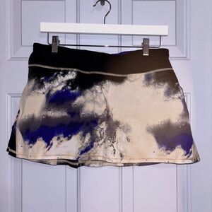 Lululemon Black and Blue Tie-Dye Skirt